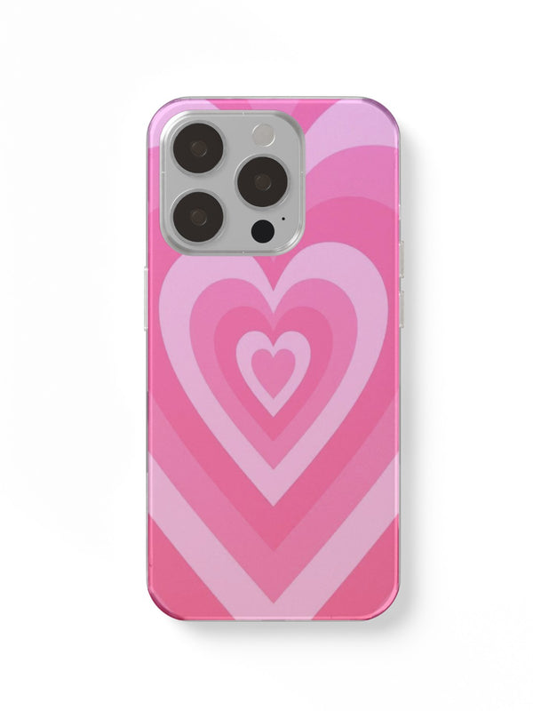 Heart Waves Baby Pink Phone Case