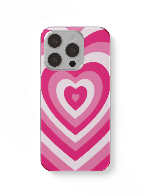Heart Waves Hot Pink Phone Case